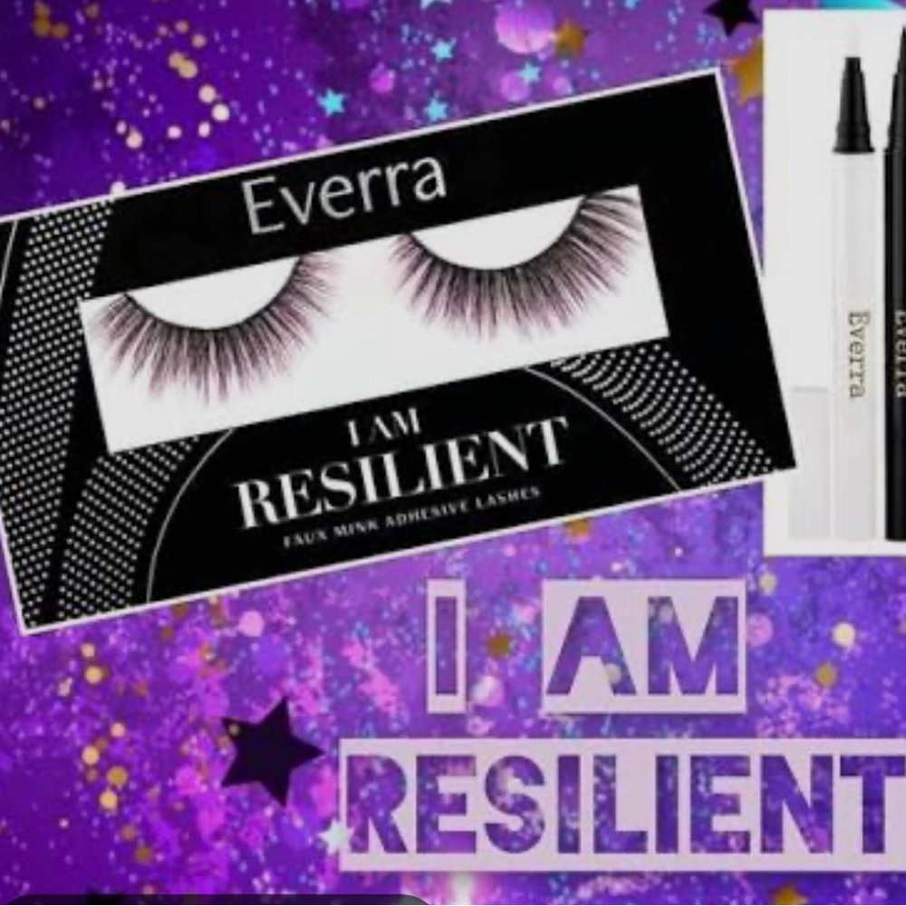 2/$25 EVERRA FAUX MINK ADHESIVE LASHES “I AM RESILIENT” - BRAND NEW in the box!